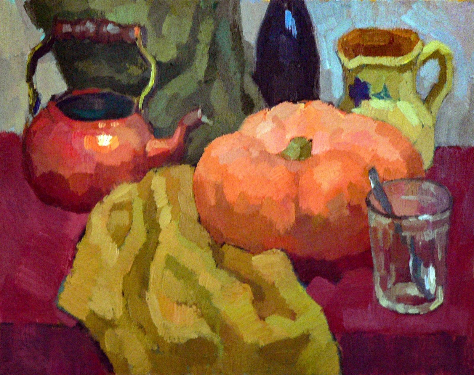 Still Life with a Pumpkin and a Teapot