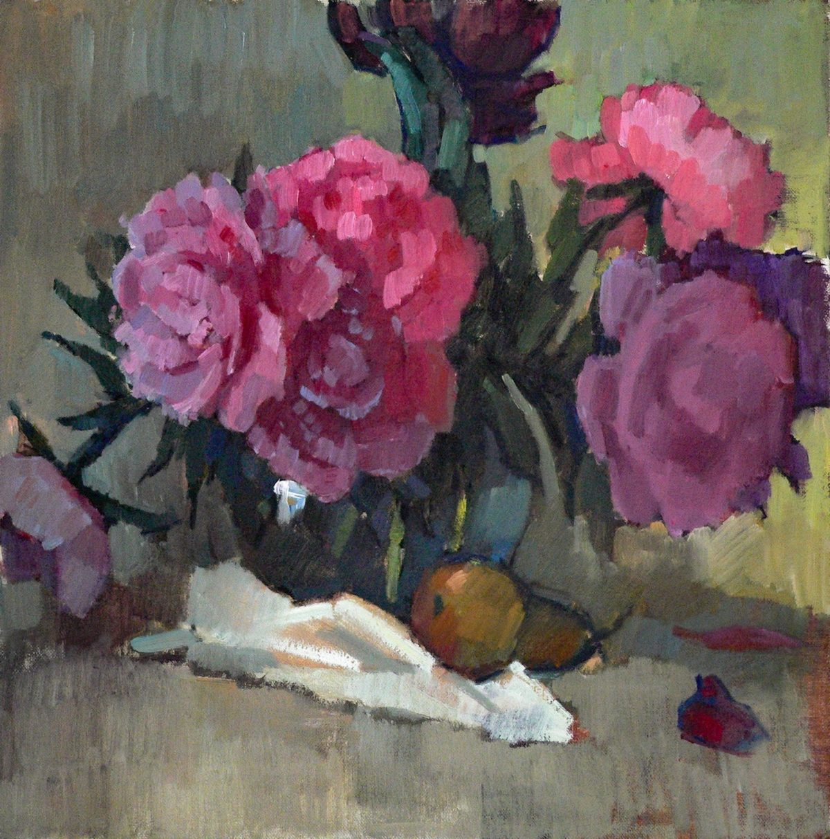 Still life with peonies