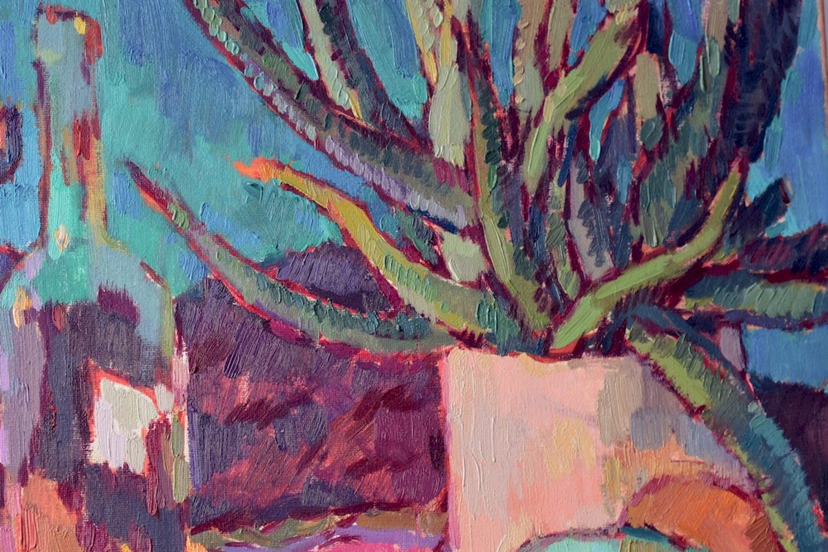 Bright still life with Aloe / In the end of February - Image 7