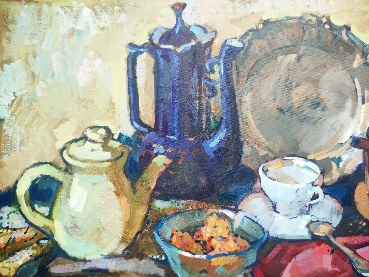 Still life of three teapots - Image 2