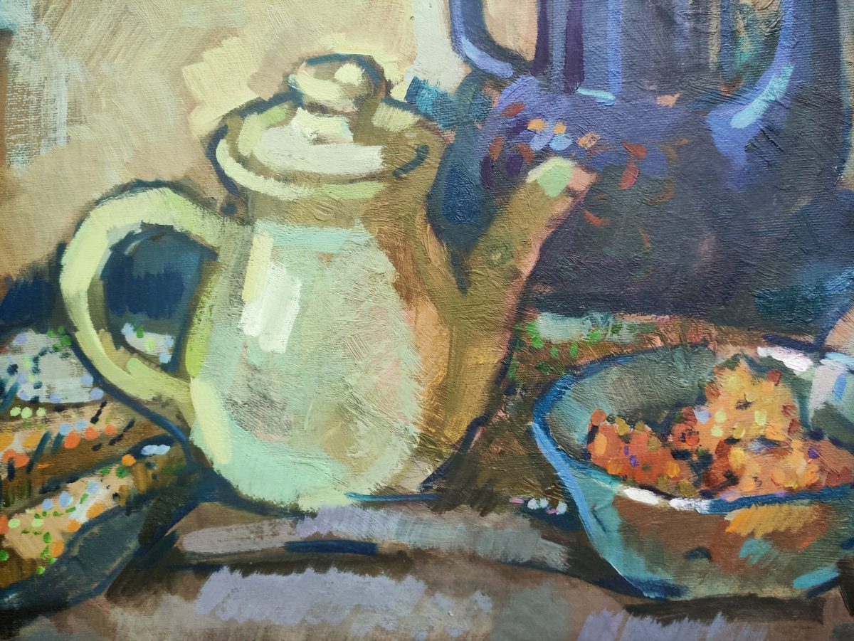 Still life of three teapots - Image 6