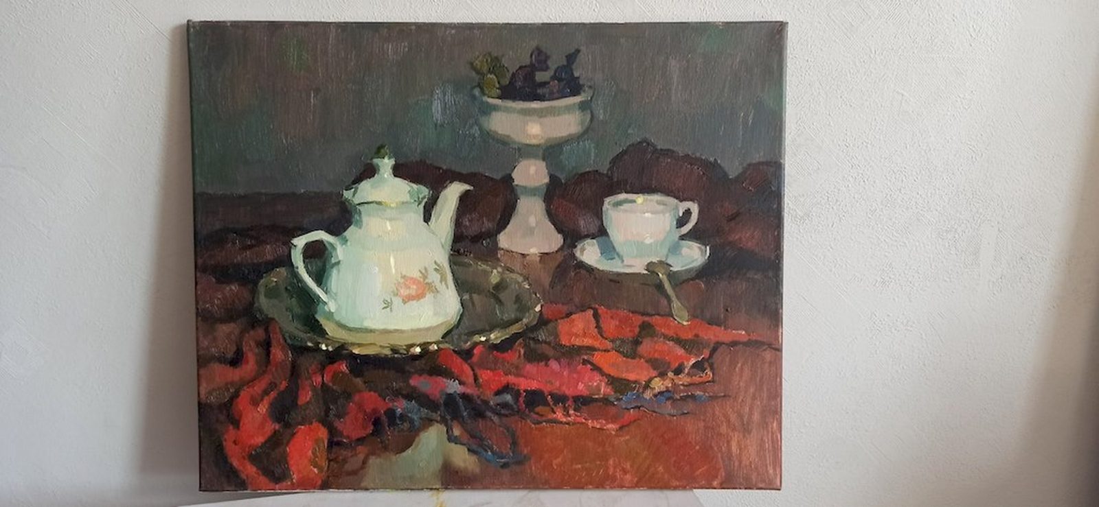 Tea Still Life on a Red Chalet - Image 2