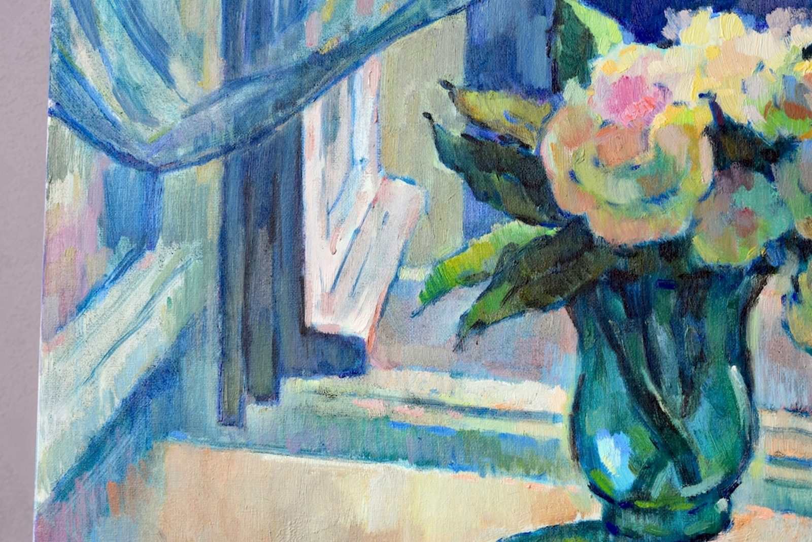 Still life with a romantic bouquet of peonies on the windowsill - Image 5