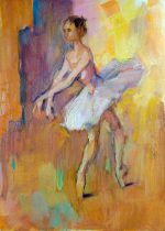 Ballerina. In maneer of Iryna Yermolova's painting.